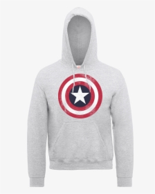 Marvel Avengers Assemble Captain America Distressed - Hoodie, HD Png Download, Free Download