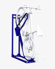 Semi Vertical 1 Bike Rack With Leaning Rail Fitted - Vertical Bicycle Rack Png, Transparent Png, Free Download