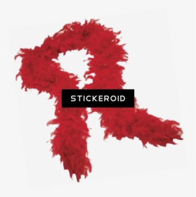 Red Boa Scarf - Feather Boa Png, Transparent Png, Free Download