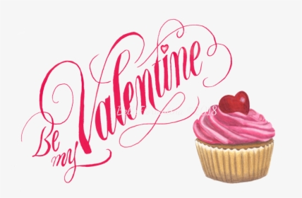 Be My Valentine Cute Heart Cupcake - Cupcake, HD Png Download, Free Download
