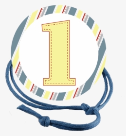 1st Birthday Yellow Stripes Napkin Knot - Circle, HD Png Download, Free Download
