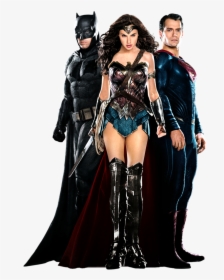 Massive Batman Skinny Wonder Woman Massive Superman - Batman Superman Wonder Woman And Spiderman, HD Png Download, Free Download