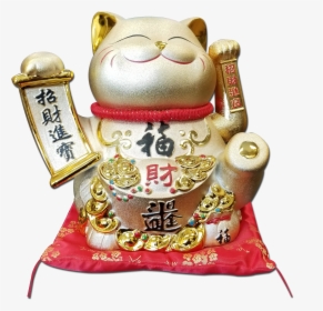 Maneki Neko Lucky Cat Decoration Fortune Cat- With - Figurine, HD Png Download, Free Download