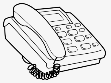 Telephone Svg Image For Videoscribe Icons Png - Telephone Clipart Black And White, Transparent Png, Free Download