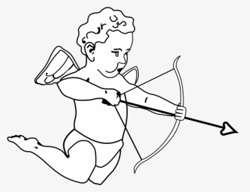 Valentine Cupid Coloring Pages, HD Png Download, Free Download