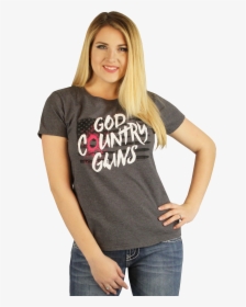 Women"s "god, Country, Guns - Girl, HD Png Download, Free Download