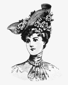 Victorian Ladies Dress Hats Clip Art - Illustration, HD Png Download, Free Download