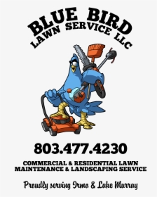 Blue Bird Lawn Service Logo - Barre Bee Fit, HD Png Download, Free Download