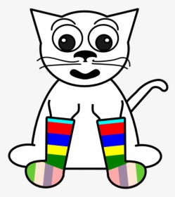 Rainbow - Clipart - Black - And - White - Socks Clip Art, HD Png Download, Free Download