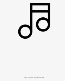 Music Note Coloring Page - Nota Musicale Png, Transparent Png, Free Download