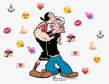 Popeye Love Icons Men"s Heather T-shirt , Png Download - Popeye Olive, Transparent Png, Free Download