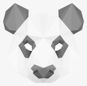 Panda Head Png Geometric, Transparent Png, Free Download