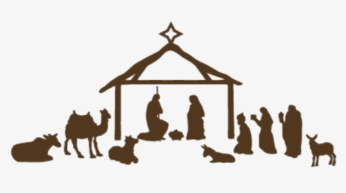 Nativity Png File - Silhouette Transparent Nativity Scene, Png Download, Free Download