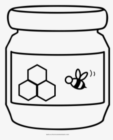 Honey Coloring Page - Honey Clipart Black And White, HD Png Download, Free Download