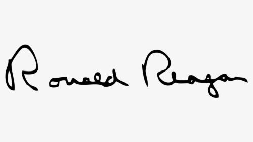 Ronald Reagan Signature Png, Transparent Png, Free Download