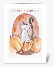 Happy Halloween Cat Card Greeting Card - Mother's Day Certificate, HD Png Download, Free Download