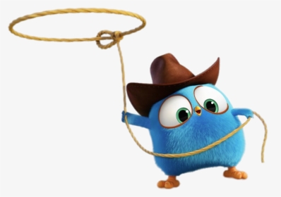 Angry Bird Blue With Lasso - Cartoon, HD Png Download, Free Download