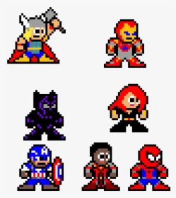 Pixel Art De Los Vengadores Clipart , Png Download - Pixel Art Drawing Avengers, Transparent Png, Free Download
