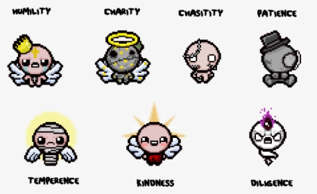 Honest Clipart Virtue - Seven Heavenly Virtues Binding Of Isaac, HD Png Download, Free Download
