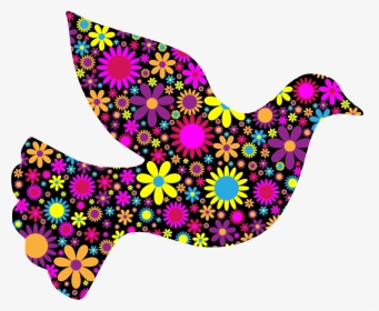 Floral Peace Dove 2 By @gdj, Floral Peace Dove 2, On - Peace Dove Clipart, HD Png Download, Free Download
