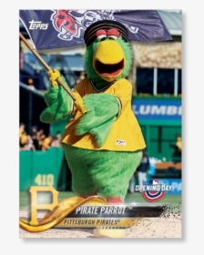 Pirate Parrot 2018 Topps Opening Day Baseball Mascots - Pirate Parrot Mascot, HD Png Download, Free Download