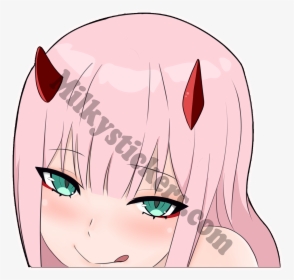 Image Of Zero Two Peeker - Cartoon, HD Png Download, Free Download