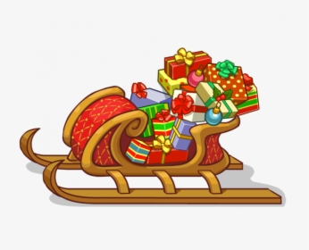Transparent Santa On A Sleigh, HD Png Download, Free Download