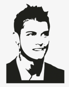 #cr7 Png - Stencil Art Of Ronaldo, Transparent Png, Free Download