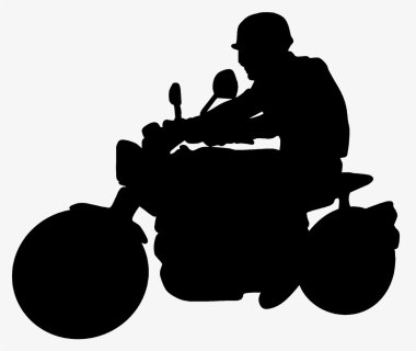 Silhouette Motorcycle Drawing Clip Art - Mobilet Vektörel Motor Cizim, HD Png Download, Free Download