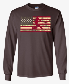 Male Baseball Player Silhouette On The American Flag - T-shirt, HD Png Download, Free Download