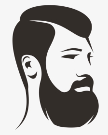 Man With Beard Silhouette Clip Art - Silhouette Png Beard, Transparent Png, Free Download