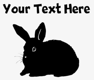 Custom Bunny Silhouette Mousepad - Domestic Rabbit, HD Png Download, Free Download
