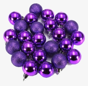 Purple Christmas Ball Background Png - Dark Purple Christmas Baubles, Transparent Png, Free Download