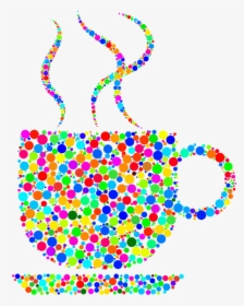 Art,area,text - Colorful Coffee Cup With Coffee, HD Png Download, Free Download