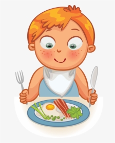 Pin By Lyudmila Ivanovna - Clipart Kid Eating, HD Png Download, Free Download