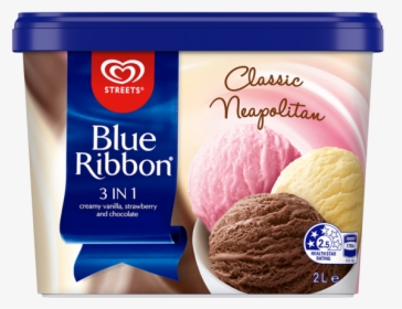 Blue Ribbon Classic Neapolitan - Blue Ribbon Neapolitan Ice Cream, HD Png Download, Free Download