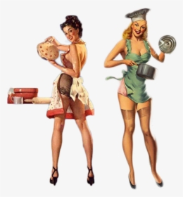 Cooking Pin Up Pie - Pin Up Girl Cook, HD Png Download, Free Download
