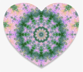 Rose Pink Green Explosion Of Flowers Mandala Heart - Starcom, HD Png Download, Free Download