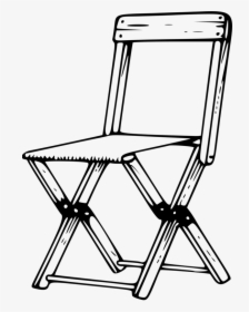 Table Folding Chair Camping Furniture - Black And White Chair Clip Art Png, Transparent Png, Free Download