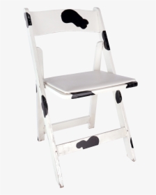Chair, Cow Print Wood Folding Chair With Padded Seat - Folding Chair, HD Png Download, Free Download