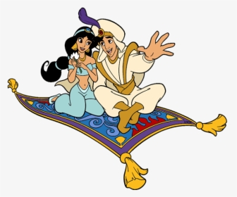 Aladdin And Jasmine On Magic Carpet Clipart The Magic - Magic Carpet Aladdin Cartoon, HD Png Download, Free Download