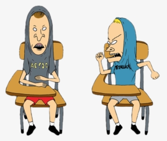 Beavis And Butt Head At School - Beavis And Butthead Shirt On Head, HD Png Download, Free Download