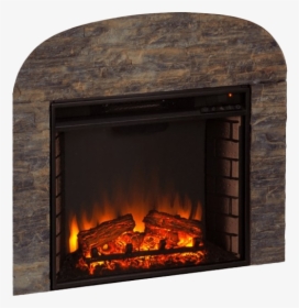 Fireplace Png File - White Stone Electric Fireplace, Transparent Png, Free Download