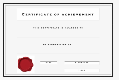 Clip Art Formal Certificate Of Achievement Main Image - Free A4 Certificate Template, HD Png Download, Free Download