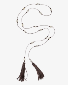 Leather And Pearl Lariat Necklace - Sketch, HD Png Download, Free Download