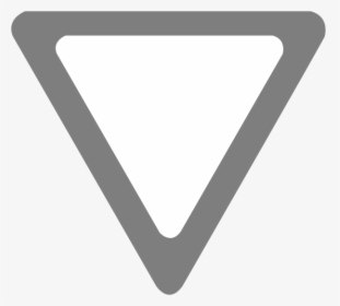 Grey Yield Sign Svg Clip Arts - Grey Outline Of A Triangle Transparent, HD Png Download, Free Download