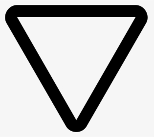 The Icon Is An Upside Down Equilateral Triangle - Upside Down Triangle Transparent, HD Png Download, Free Download