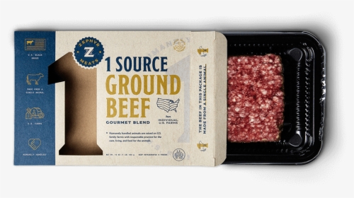 1 Source Ground Beef Package Open - 1 Source Ground Beef Zephyr Foods, HD Png Download, Free Download