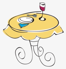 Cafe Table - Fancy Dinner Meals Clip Art, HD Png Download, Free Download