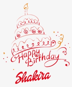 Shakira Happy Birthday Vector Cake Name Png - Happy Birthday Shyam Cake, Transparent Png, Free Download